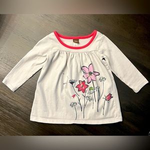 Tea Baby Girl Spring Flower Top, 6-9m